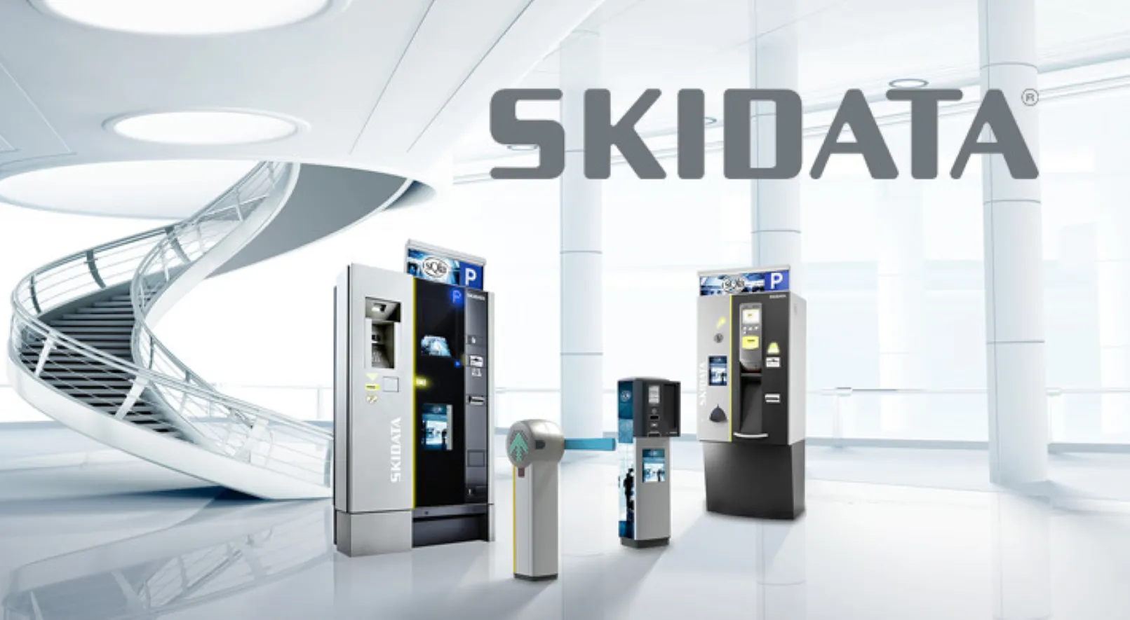 Terminale hyrje-daljeje, barrierë dhe automat pagese SKIDATA